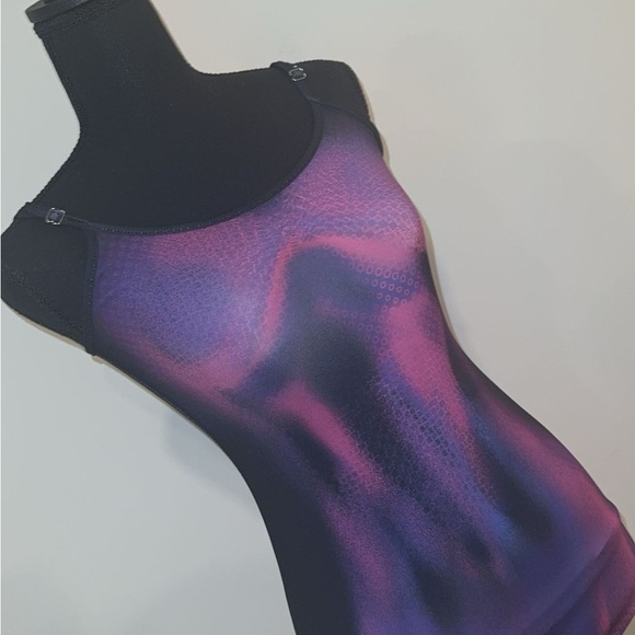 Xs new camisole body outlined black/ purple tight summer mini dress never worn - Picture 9 of 17
